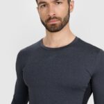 sporta krekls longsleeve fnk anthracite melange 4f wmm00tflom507 22m