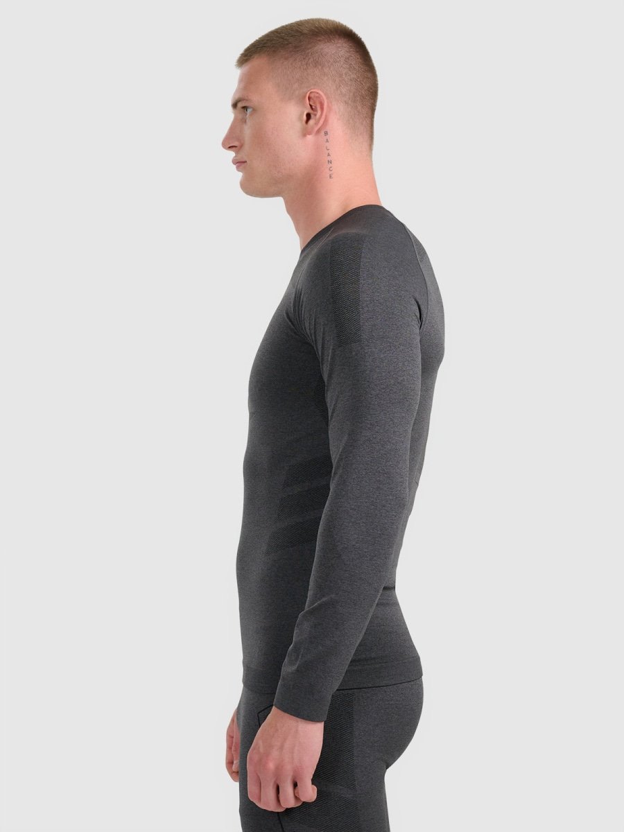 termoveļas krekls seamless underwear black melange 4f waw25useam237 21m