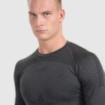termoveļas krekls seamless underwear black melange 4f waw25useam237 21m 1
