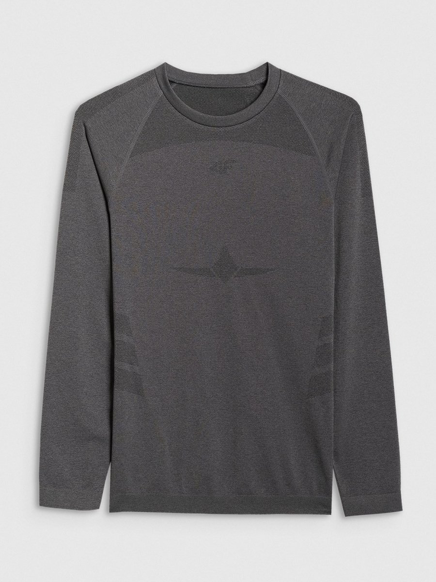 termoveļas krekls seamless underwear black melange 4f waw25useam237 21m 3