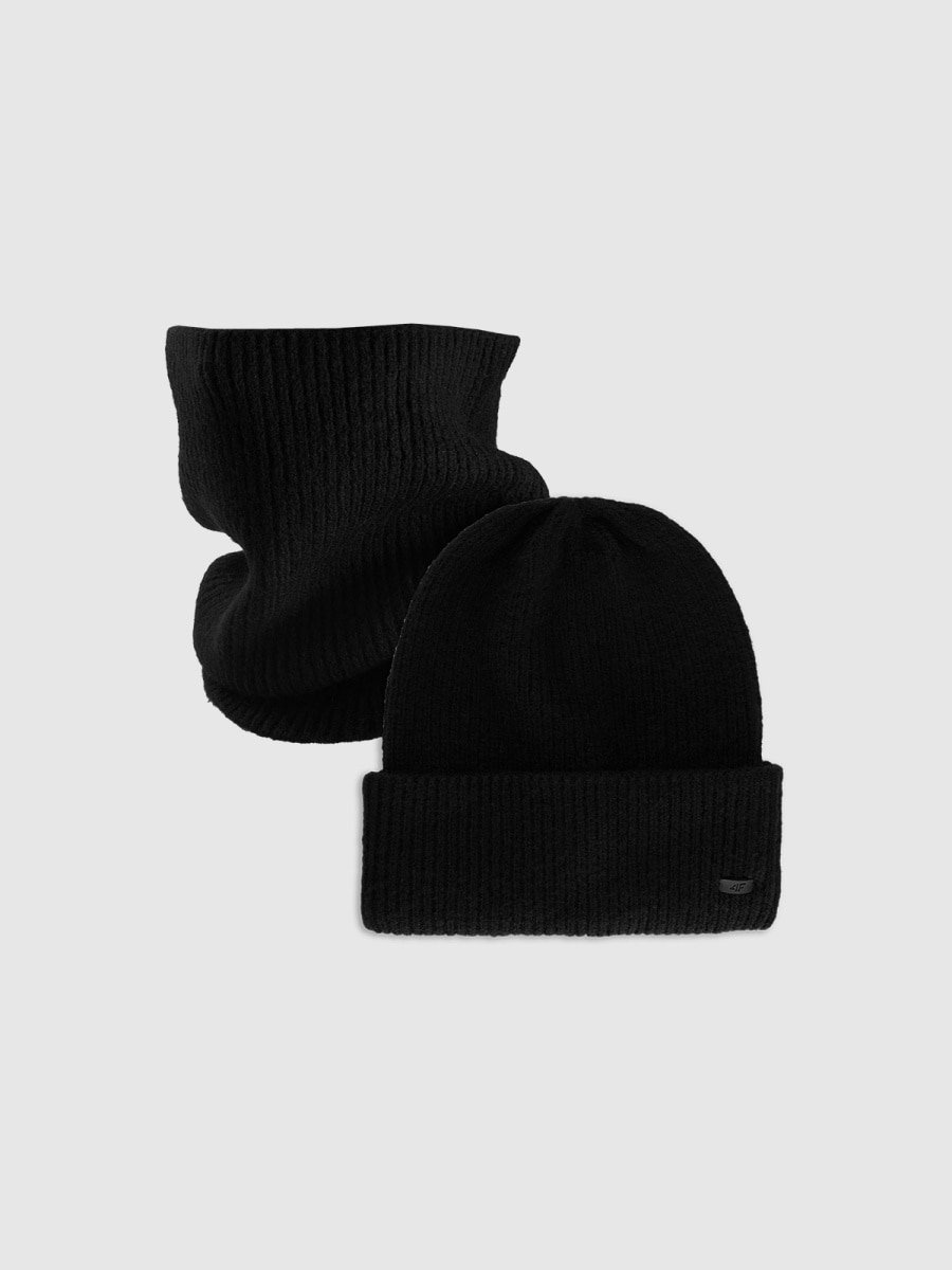 ziemas cepure cap deep black 4f waw25acapf571 20s