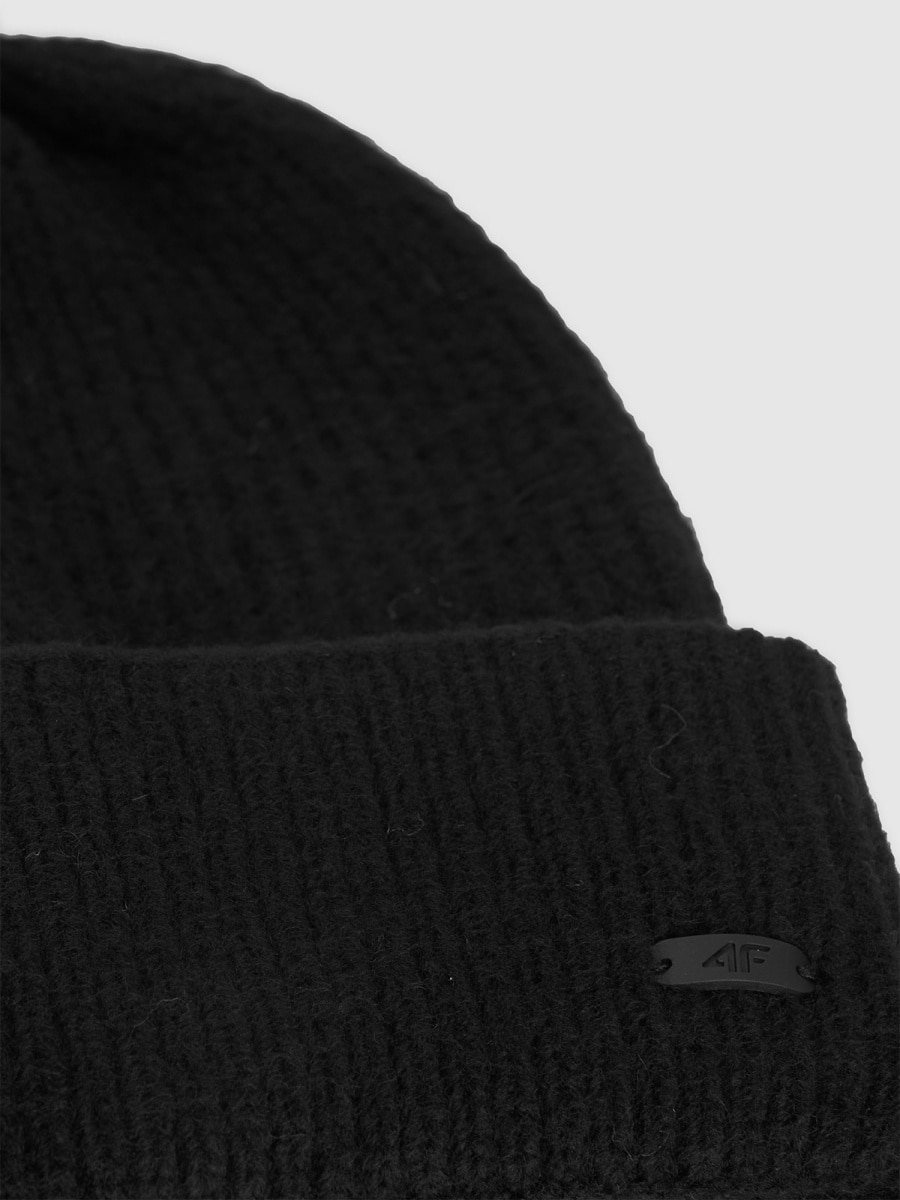 ziemas cepure cap deep black 4f waw25acapf571 20s
