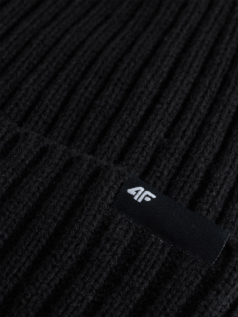 ziemas cepure cap deep black 4f waw25acapm673 20s