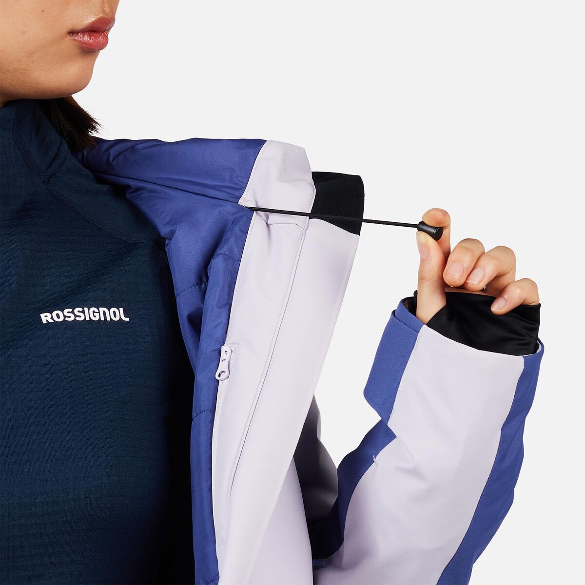 rossignol w rochrun insulated jkt lilac