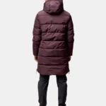 virsjaka linjat w puffer parka fudge maroon red ha 065 0409 c68