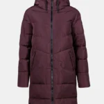 virsjaka linjat w puffer parka fudge maroon red ha 065 0409 c68 4
