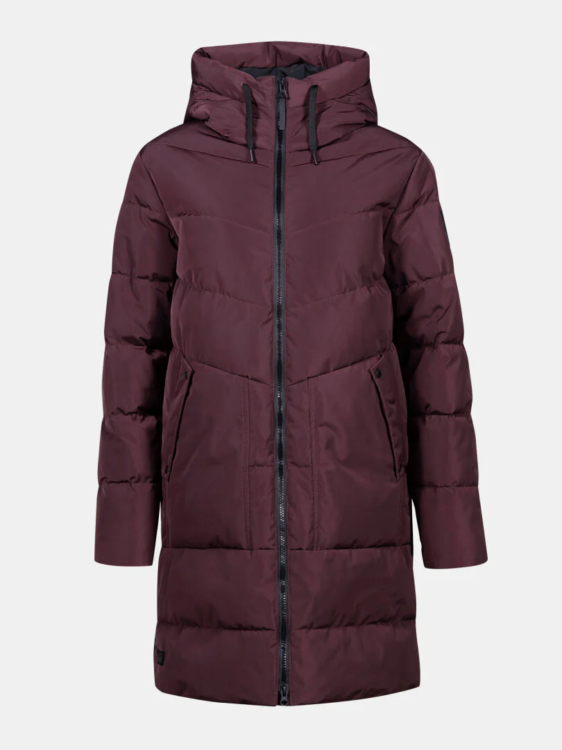 virsjaka linjat w puffer parka fudge maroon red ha 065 0409 c68 4