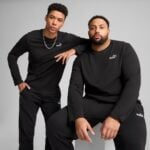 brīvā laika džemperis ess no 1 logo longsleeve tee puma black pu 682546 01