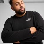 brīvā laika džemperis ess no 1 logo longsleeve tee puma black pu 682546 01