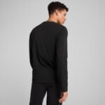 brīvā laika džemperis ess no 1 logo longsleeve tee puma black pu 682546 01 2