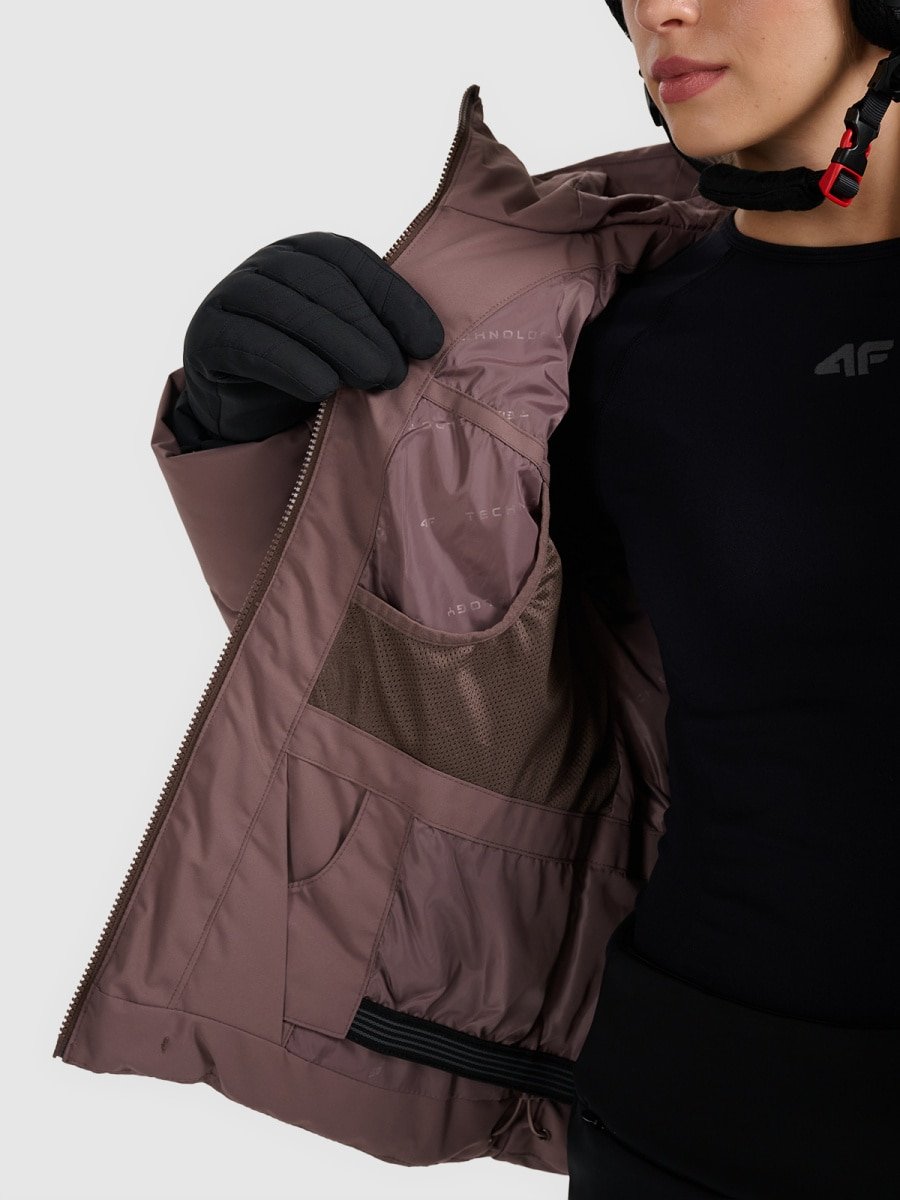 kalnu slēpošanas jaka technical jacket dark brown 4f waw25ttjaf0808 80s 8