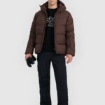 kalnu slēpošanas jaka technical jacket dark brown 4f waw25ttjam0788 80s