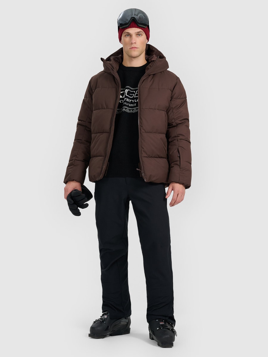 kalnu slēpošanas jaka technical jacket dark brown 4f waw25ttjam0788 80s
