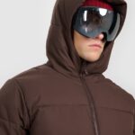 kalnu slēpošanas jaka technical jacket dark brown 4f waw25ttjam0788 80s 2