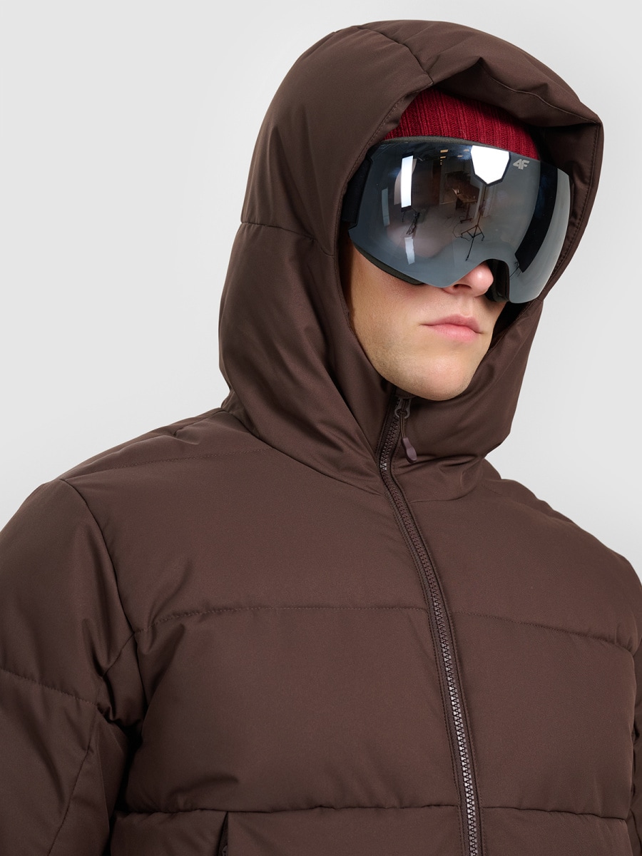 kalnu slēpošanas jaka technical jacket dark brown 4f waw25ttjam0788 80s 2